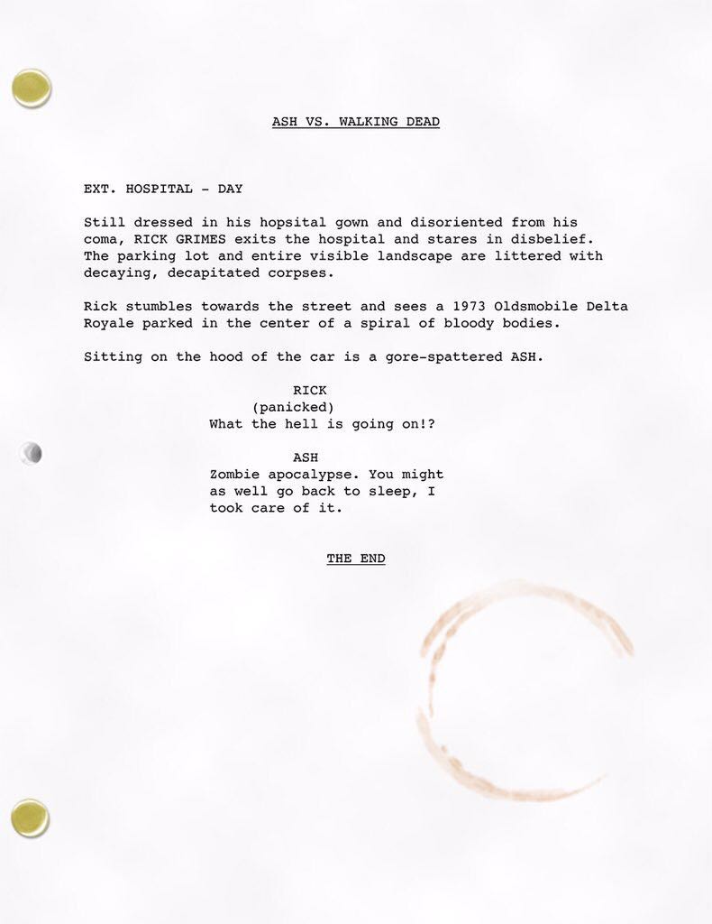 Ash vs. Walking Dead Script